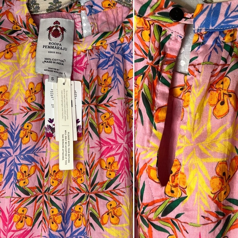 Anthropologie Roopa Pemmaraju Rosamel Floral Maxi Dress, size S NWT - Picture 3 of 8